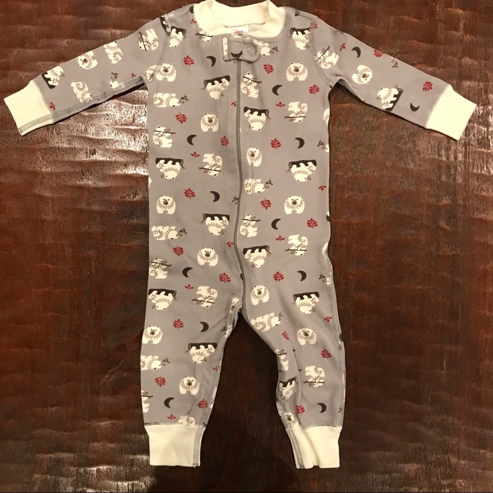 Hanna Andersson polar bear print zip sleeper